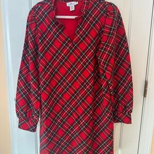 Plaid Long Sleeve Dress